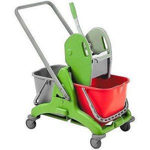 CARRELLO CON SECCHI VERDE}