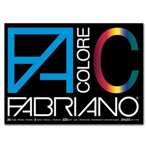 BLOCCO DISEGNO FACOLORE FABRIANO 24x33cm 220gr}