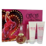 Can Can by Paris Hilton - Gift Set -- 3.4 oz Eau De Parfum Spray + 3 oz Body Lotion + 3 oz Shower Gel +  .34 oz Mini EDP Spray -- for Women