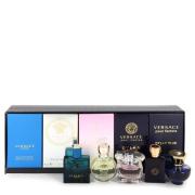 Versace Eros by Versace - Gift Set -- The Best of Versace Men's and Women's Miniatures Collection Includes Versace Eros, Versace Pour Homme Dylan Blue, Versace Pour Femme Dylan Blue, Bright Crystal and Versace Eros Pour Femme -- for Men