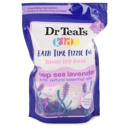 Dr Teal's Ultra Moisturizing Bath Bombs by Dr Teal's - Five (5) 1.6 oz Kids Bath Time Fizzie Fun Scented Bath Bombs Deep Sea Lavender with Natural Essential Oils (Unisex) 1.6 oz 50 ml
