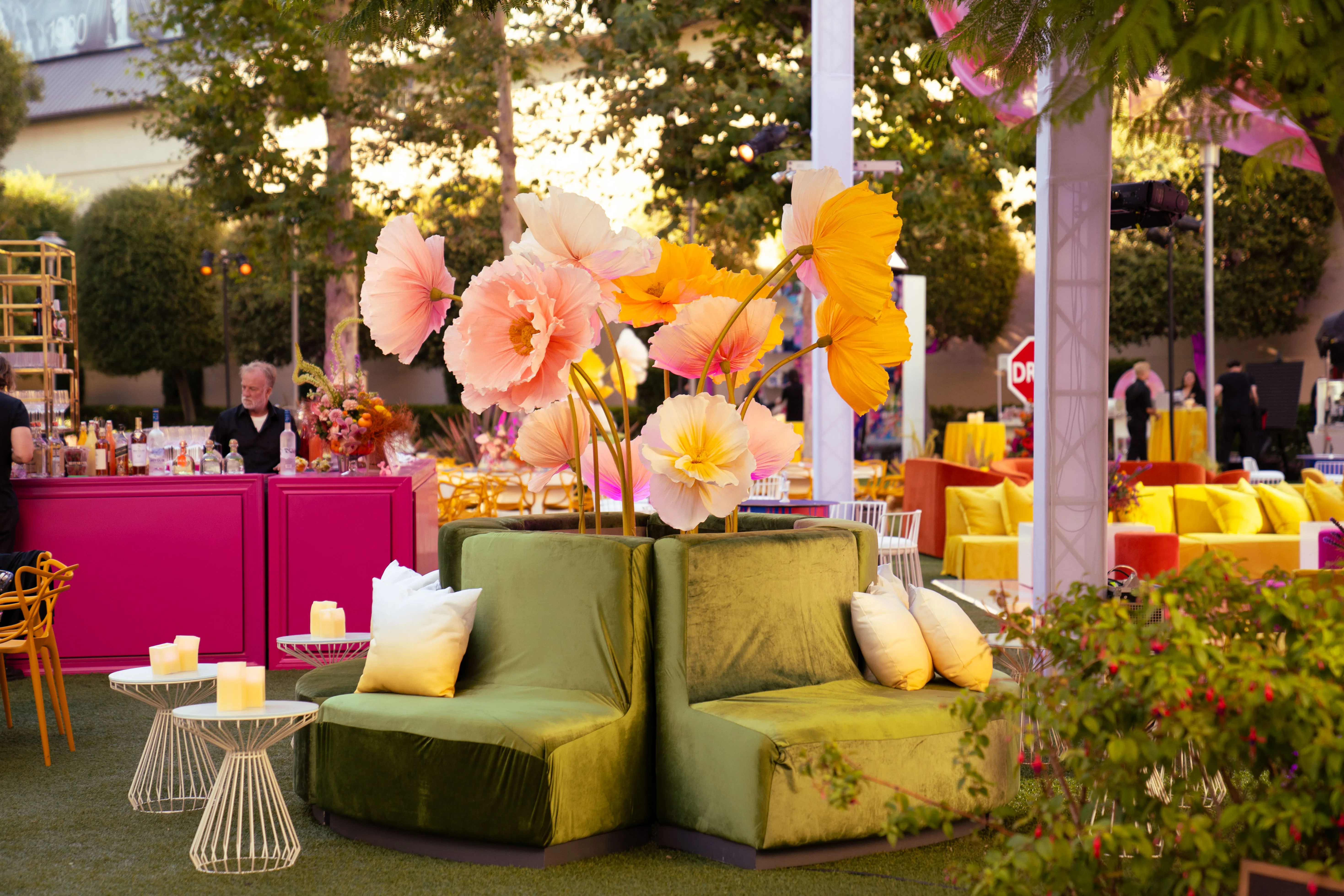 Elegant outdoor event setup