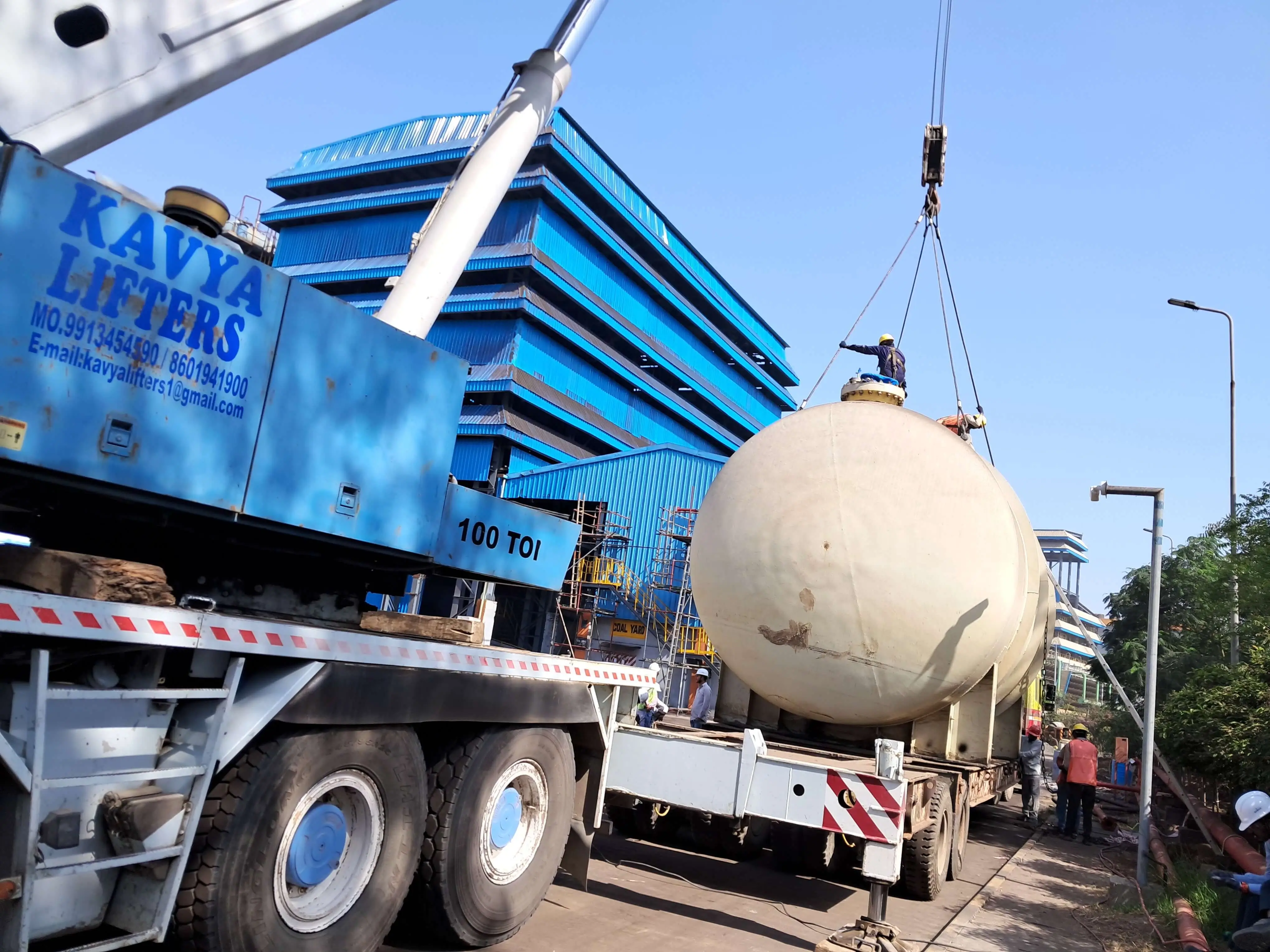 Bullet Tank Erection at Aarti, Dahej