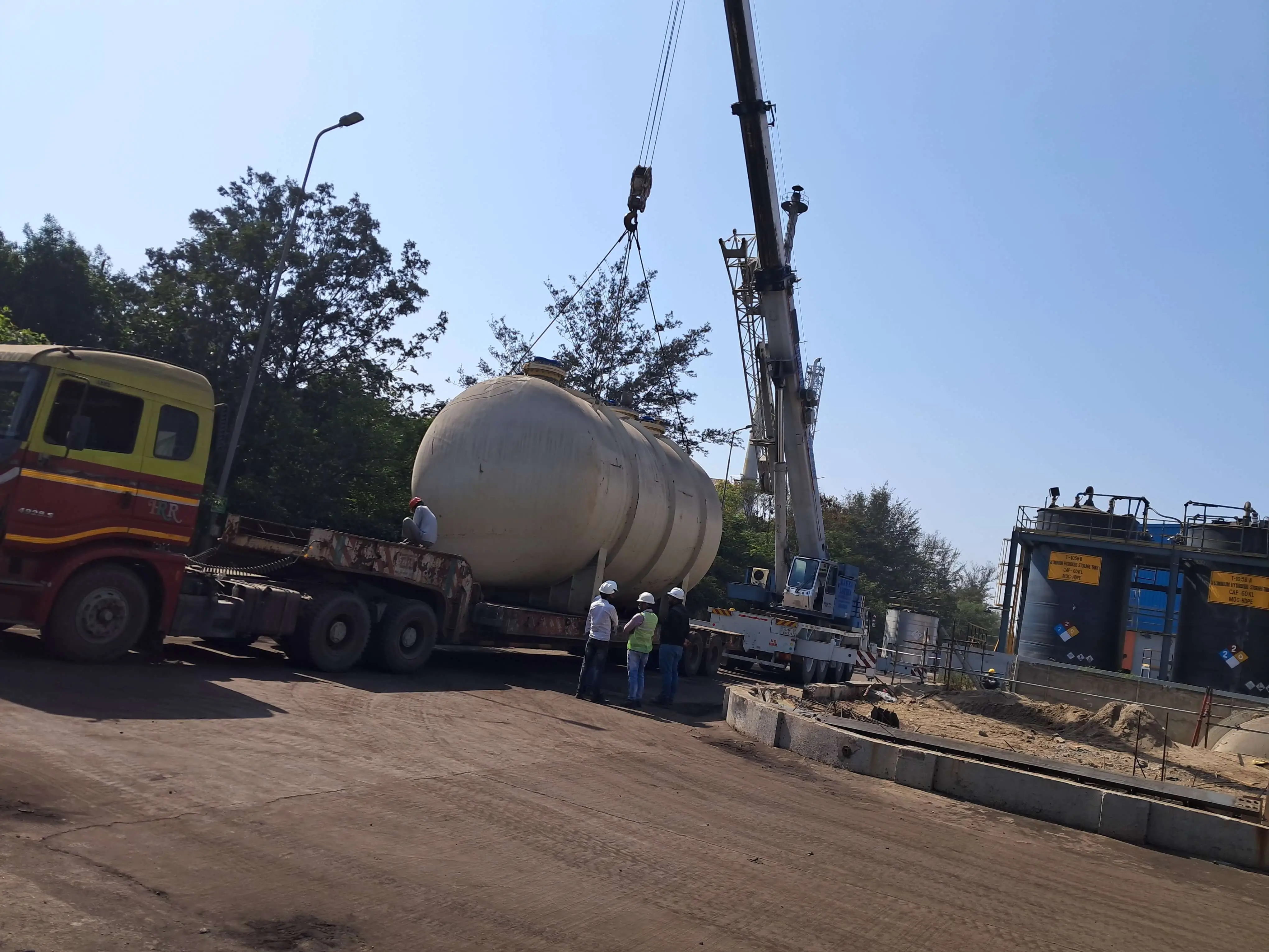 Bullet Tank Erection at Aarti, Dahej