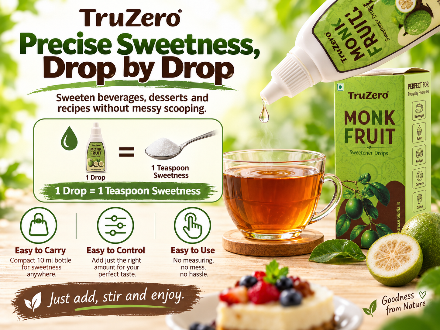 TruZero Monk Fruit Sweetener Drops 10ML