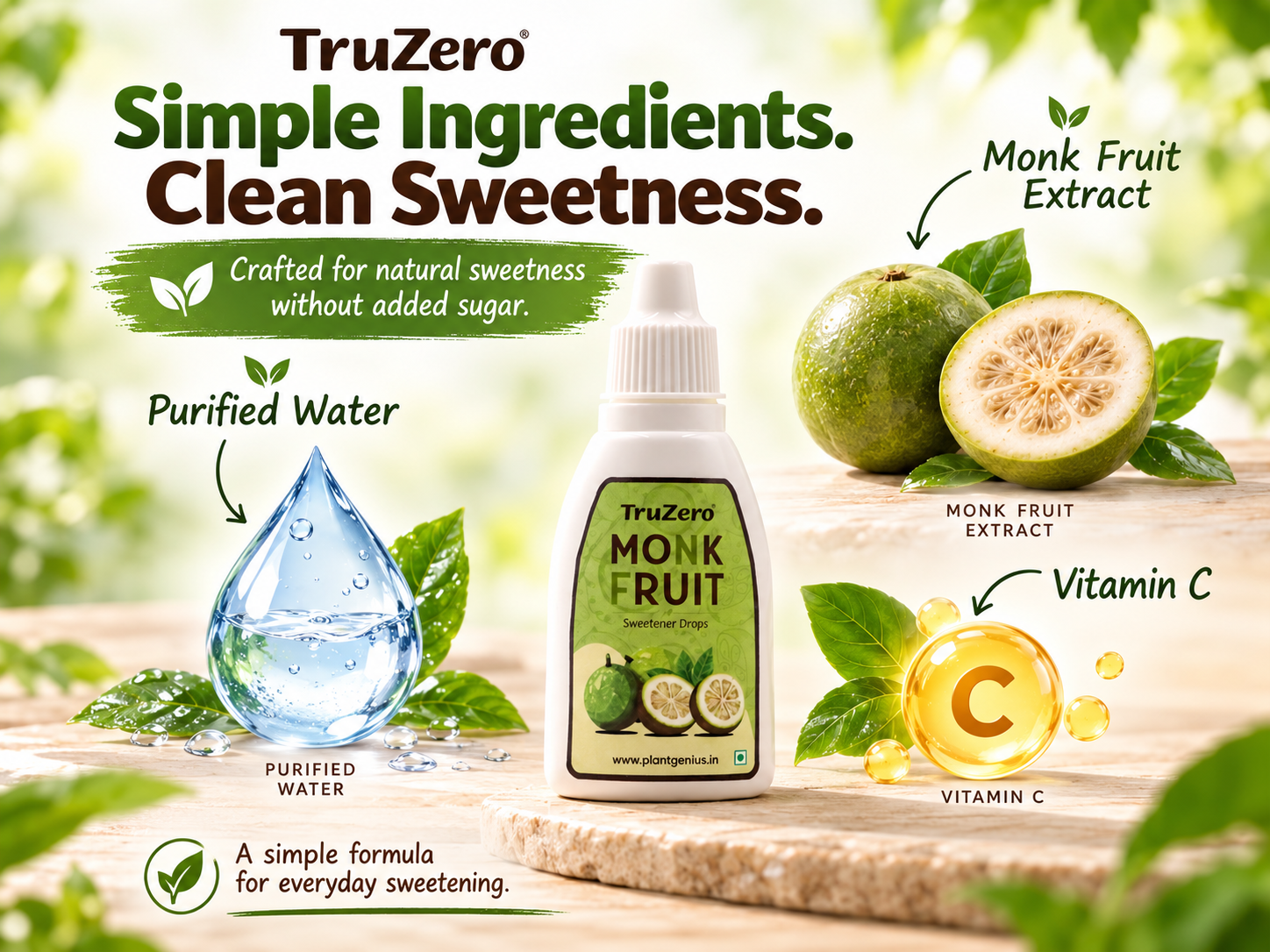 TruZero Monk Fruit Sweetener Drops 10ML