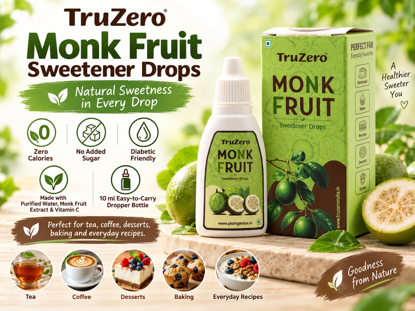 TruZero Monk Fruit Sweetener Drops 10ML