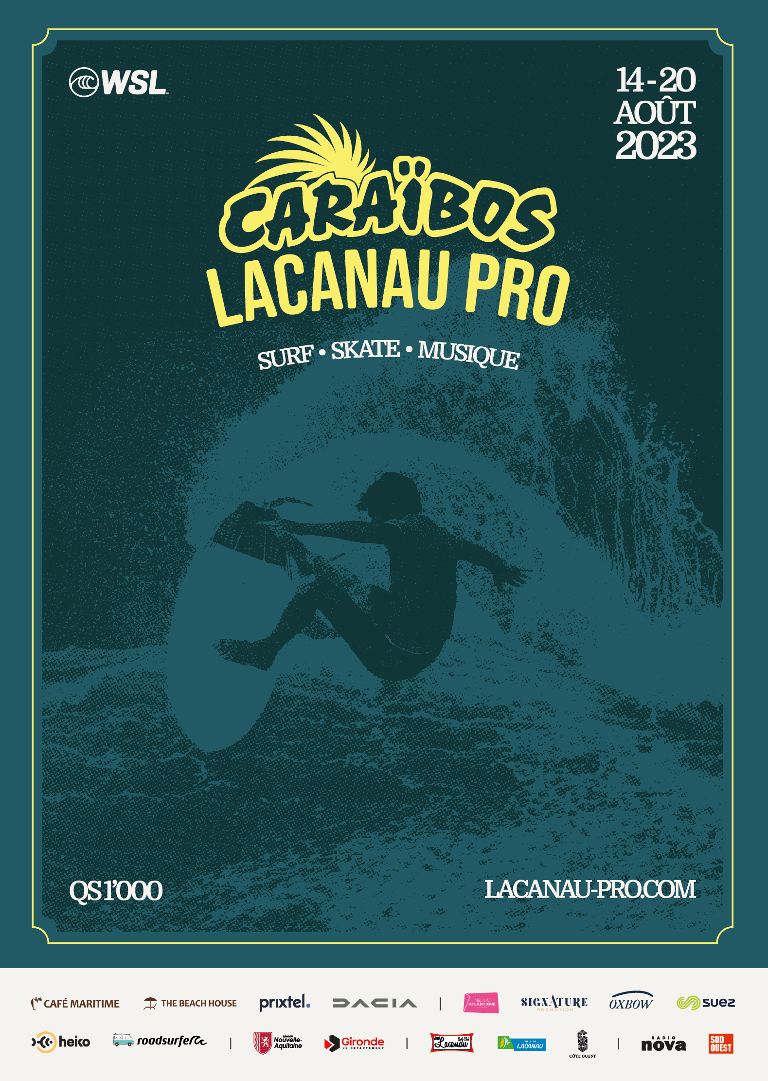 affiche lacanau caraibos 2023