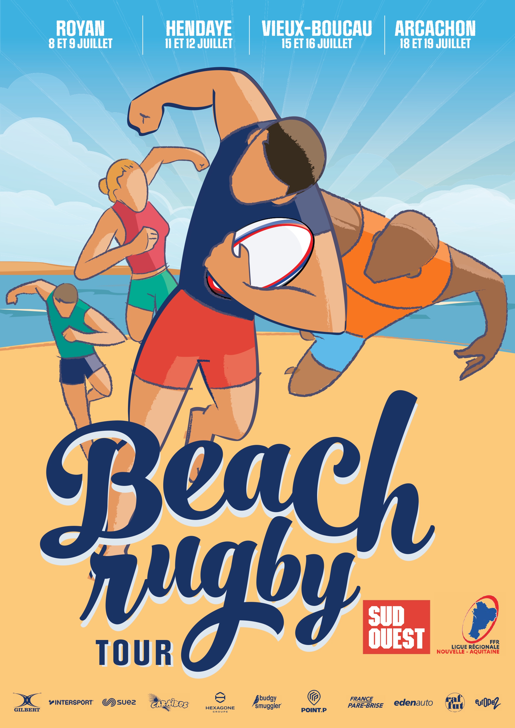 affiche beach rugby tour