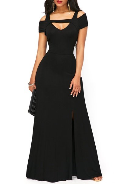 Women's Cold Shoulder Maxi Dress