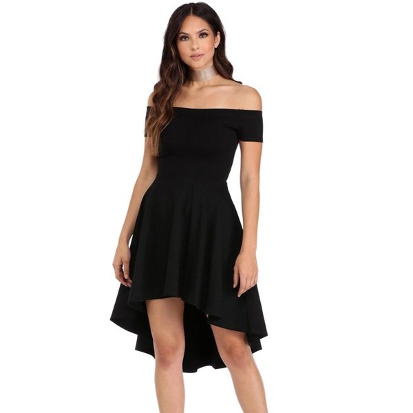 Women's Off Shoulder A-Line Dress