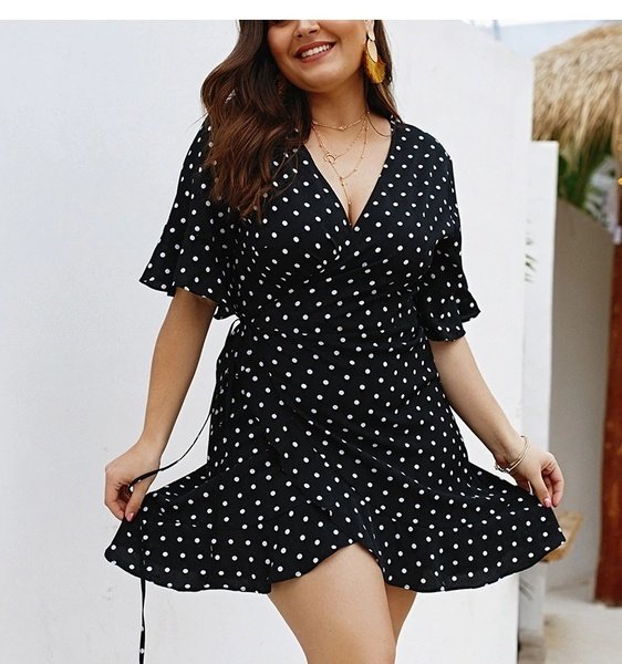 Women's Polka Dotted Dress