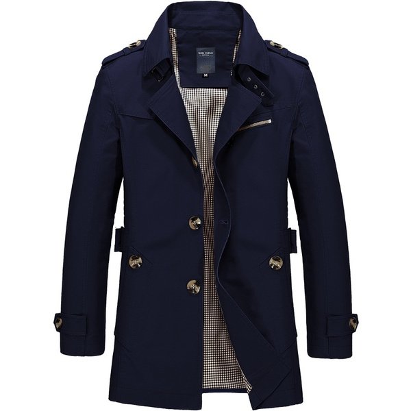 Men's Long Fashion Overcoat