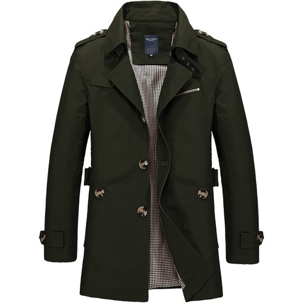 Men's Long Fashion Overcoat