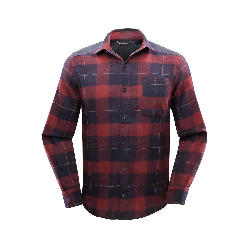 Men's Travel 100 Trekking Shirt - Burgundy