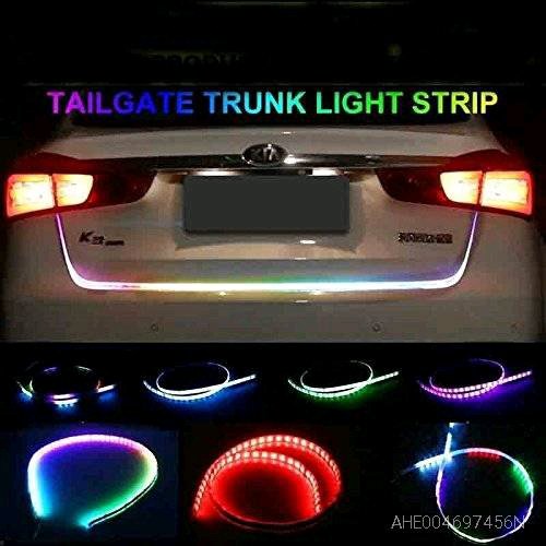 Flow Led Strip Trunk / Dicky / Boot / Tail Lights Streamer Brake Turn Signal Light (Works With All Cars)