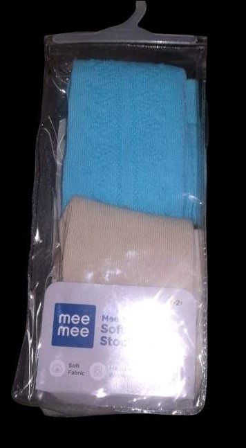 SOFT COTTON STOCKINGS. PACK OF 2. 1-2 Yrs