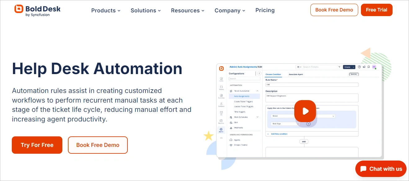BoldDesk automated ticketing system