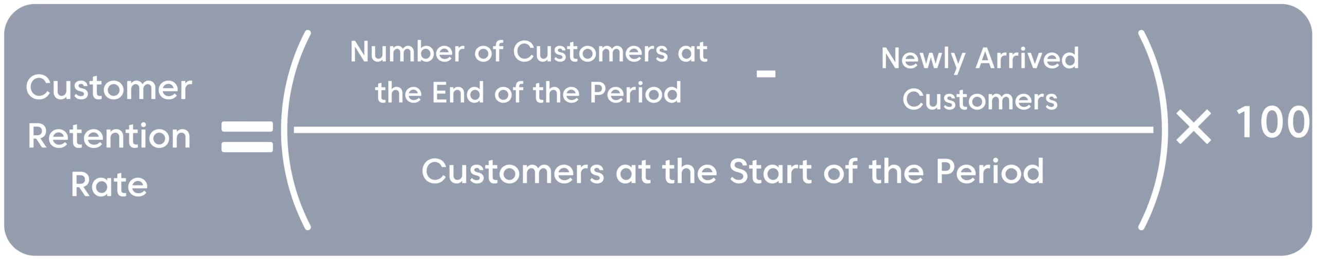 Customer retention rate formular