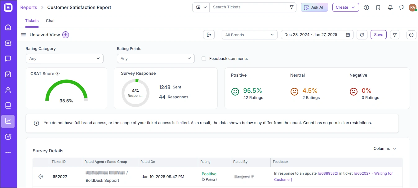 Measure customer satisfaction