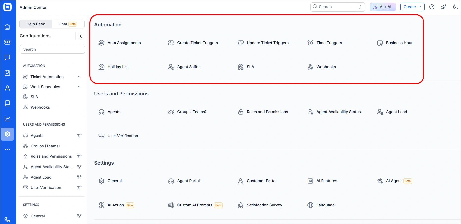 BoldDesk automation capabilities
