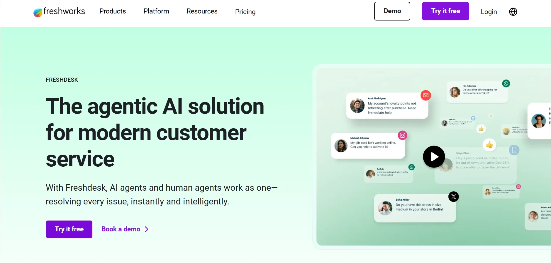 Freshdesk automated ticketing system