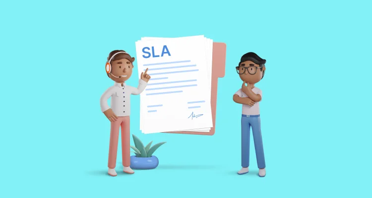 Service level agreement SLA document illustration explaining SLA definition, responsibilities, and service expectations