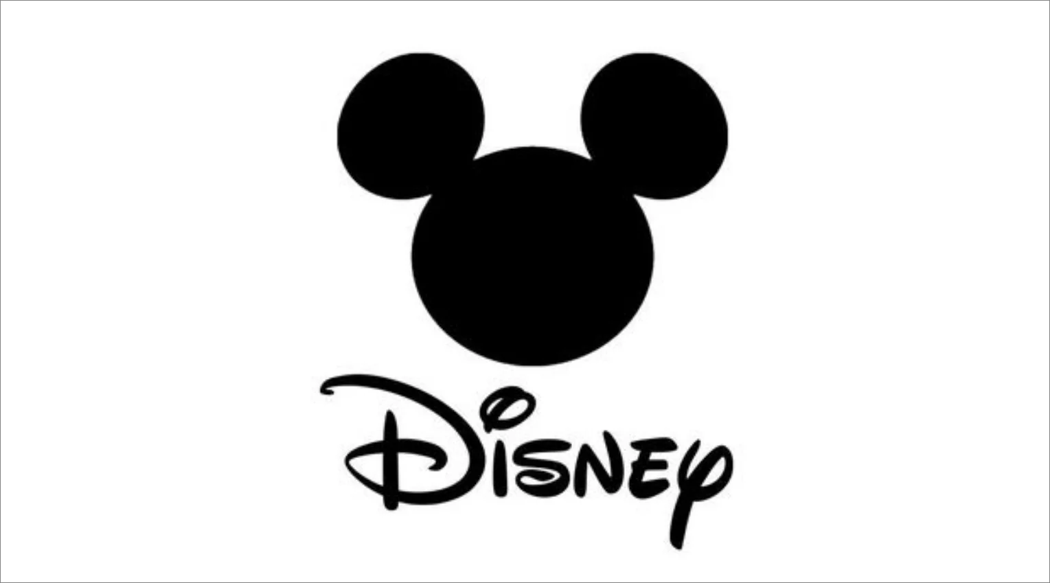 Classic Mickey Mouse ears above the word Disney in stylized font on a white background