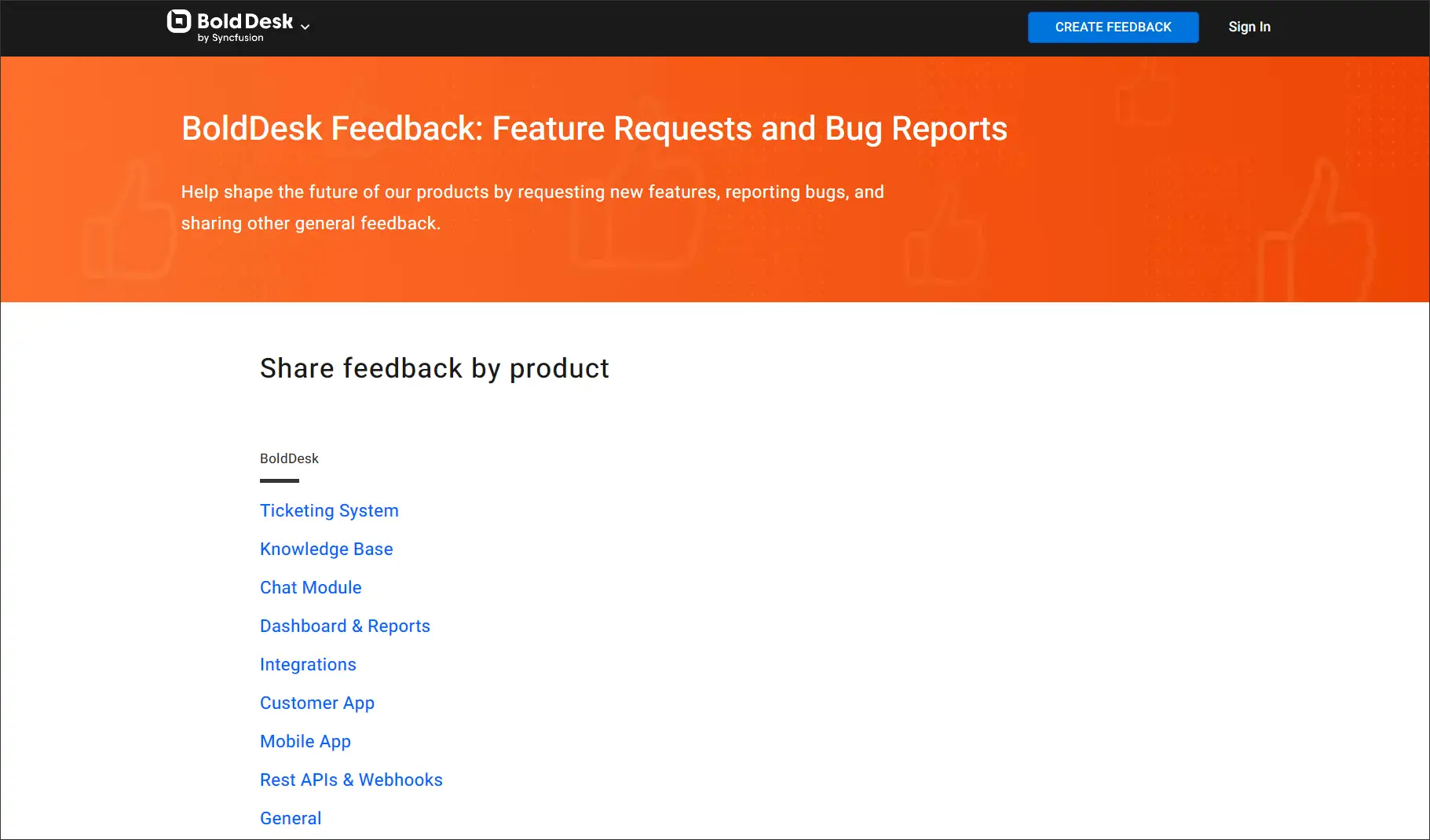 BoldDesk's Customer Feedback Portal