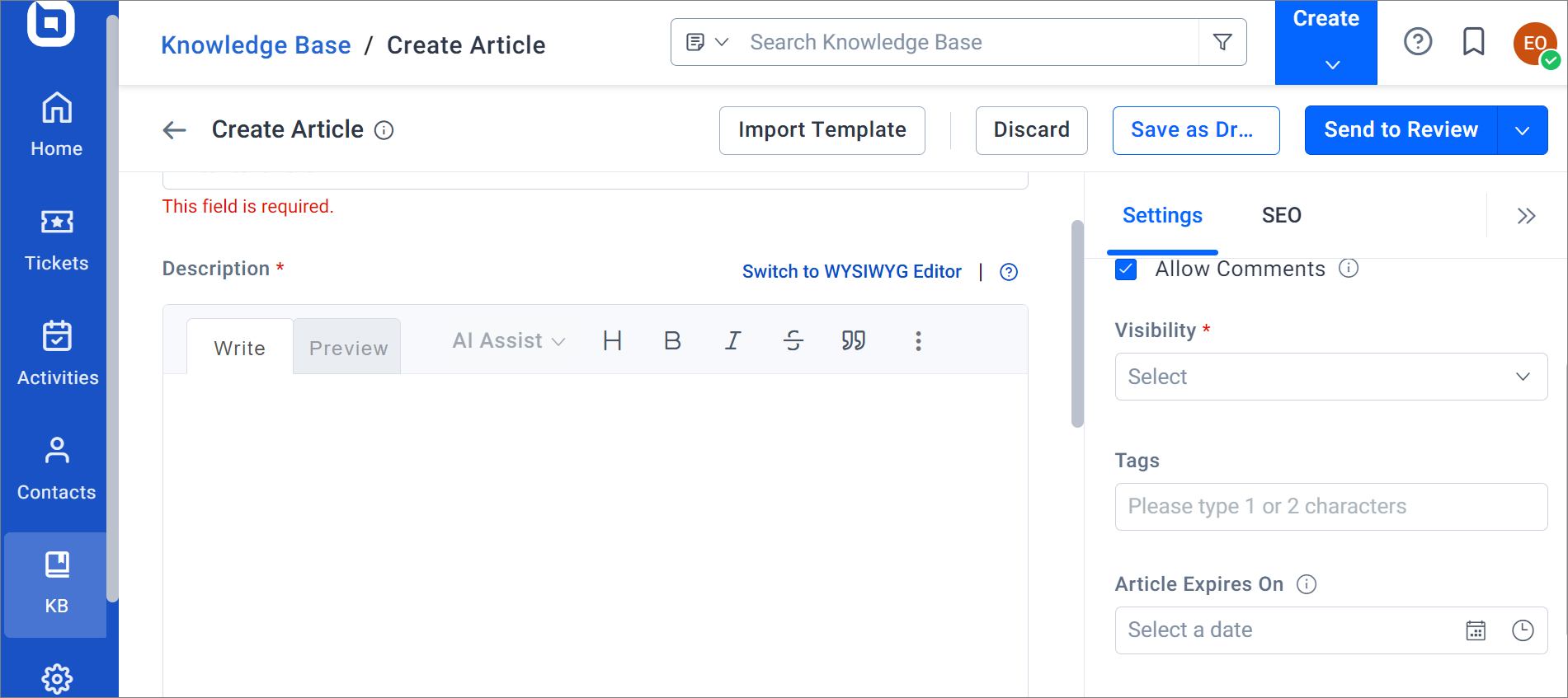 Creating a knowledge base