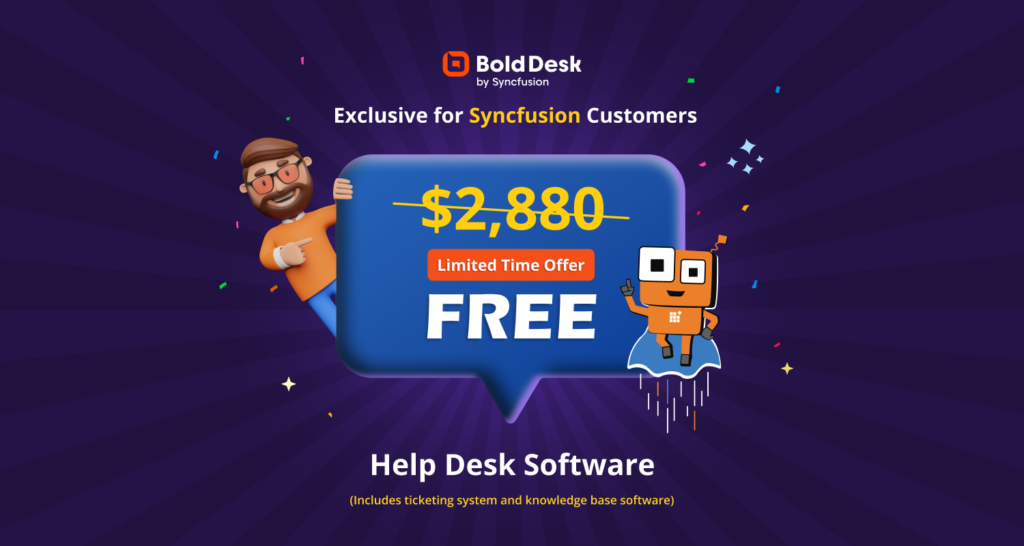 BoldDesk offer to syncfusion customers