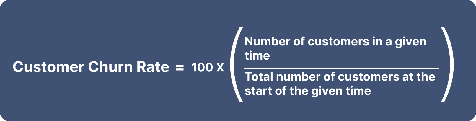 8. Customer attrition rate