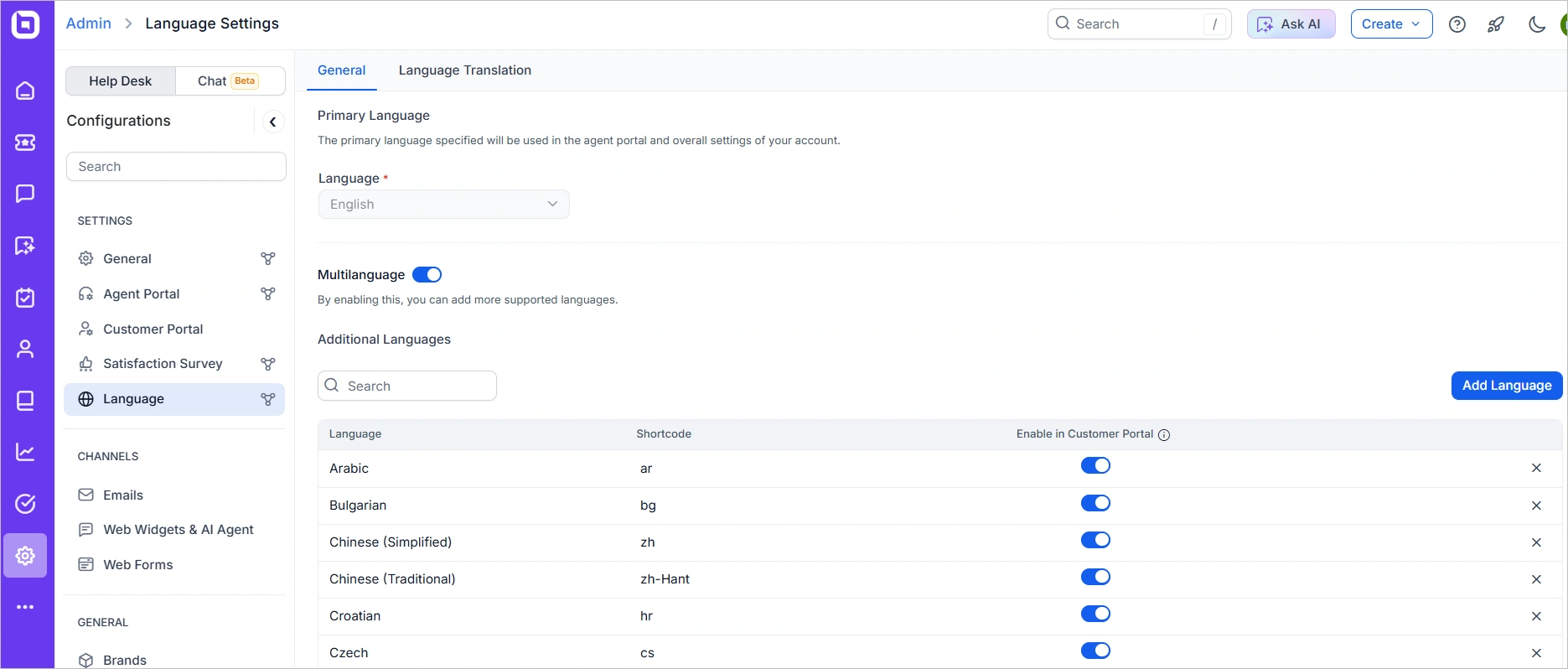 Multilingual Help Desk