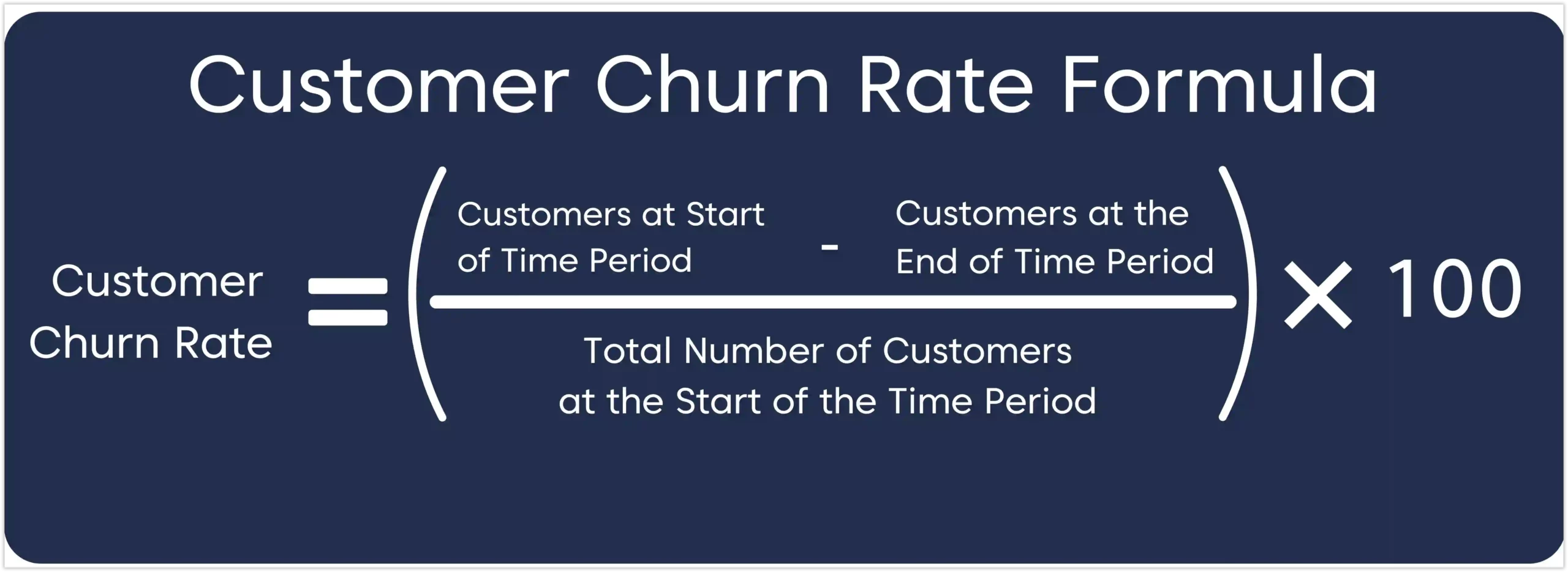 Customer churn rate formula