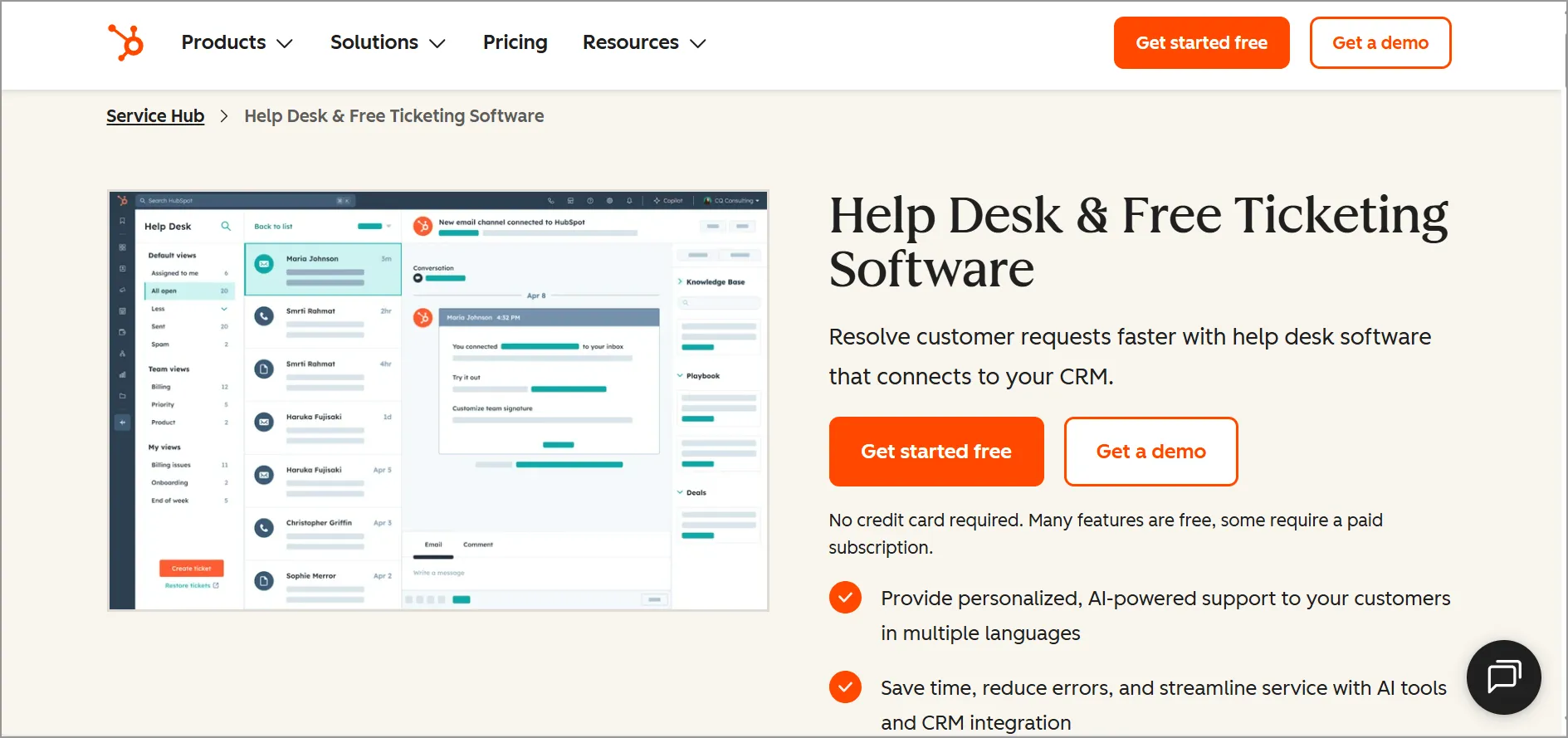 HubSpot Issue Tracking Software