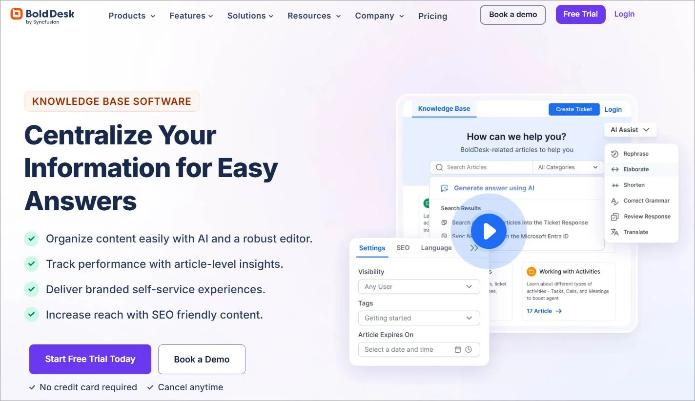 BoldDesk as a knowledge-based AI