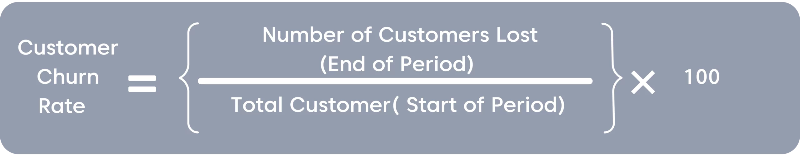 Customer Churn Rate Formula