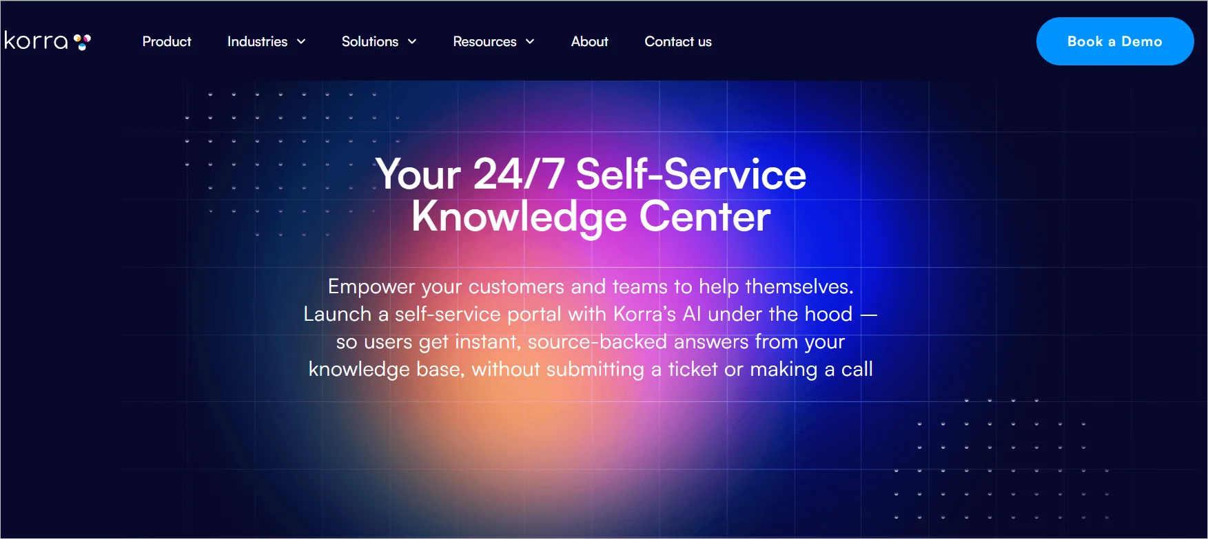 Korra AI knowledge base delivering semantic AI chat and accurate customer self‑service answers.