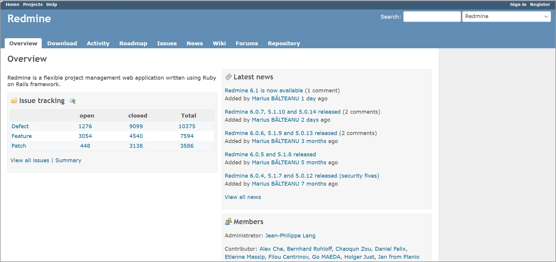 Redmine Issue Tracking System