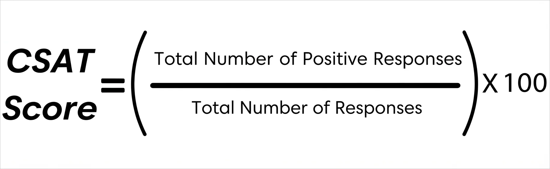 Formula for calculating customer satisfaction score