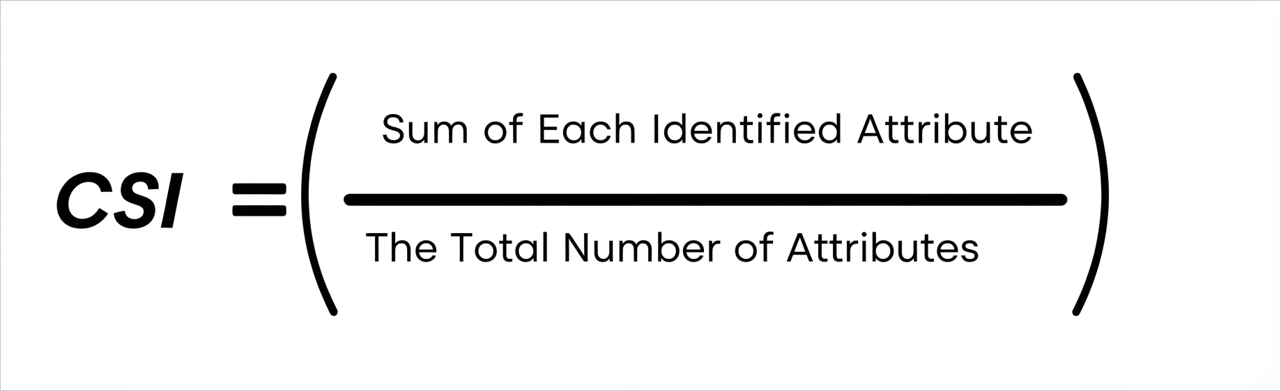 Formula for calculating customer satisfaction index
