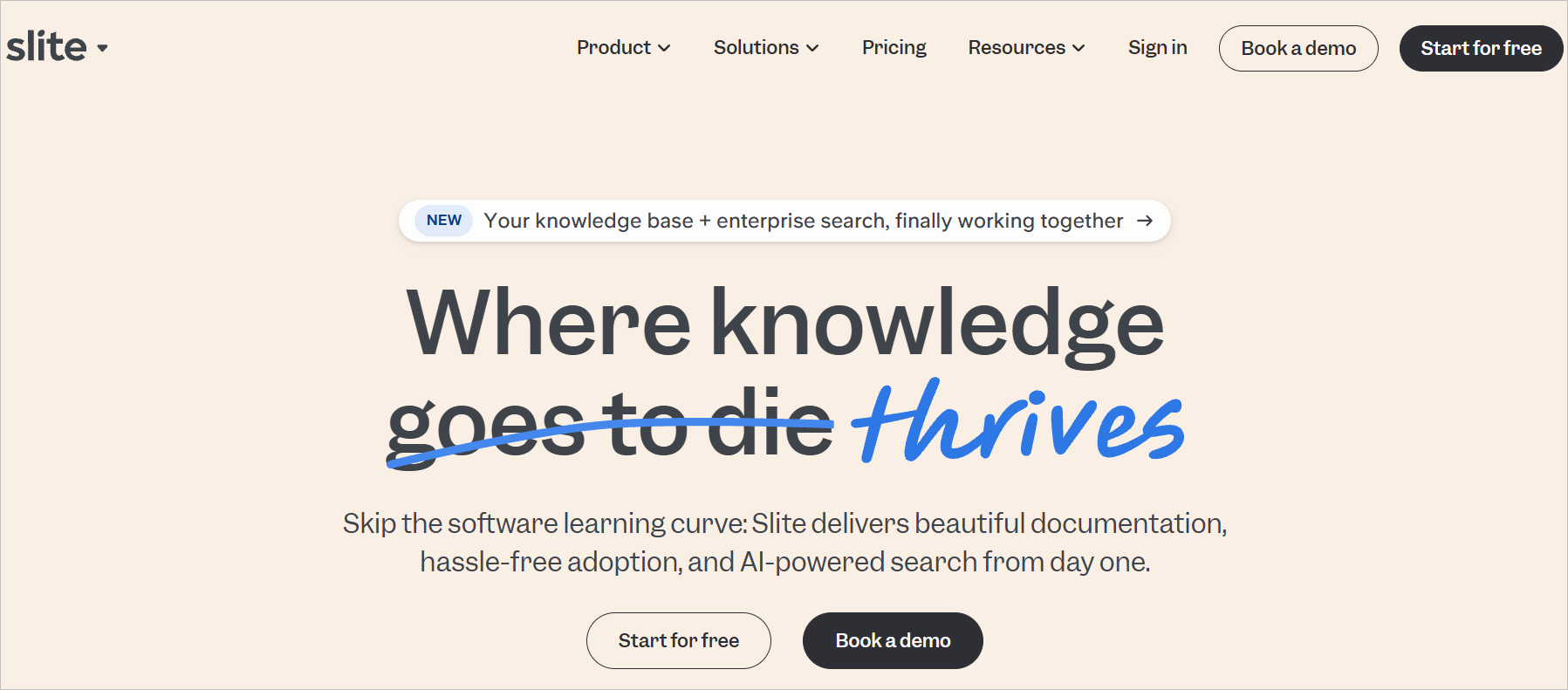 Slite AI‑powered knowledge base automating company documentation and self‑service knowledge management.