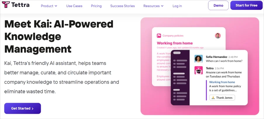 Tettra AI-powered knowledge management