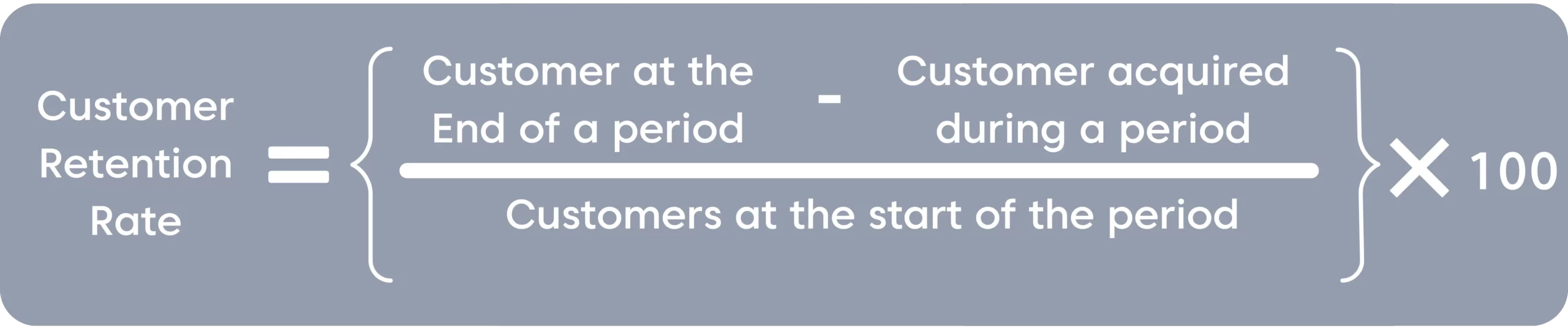 Customer Retention Rate Formula
