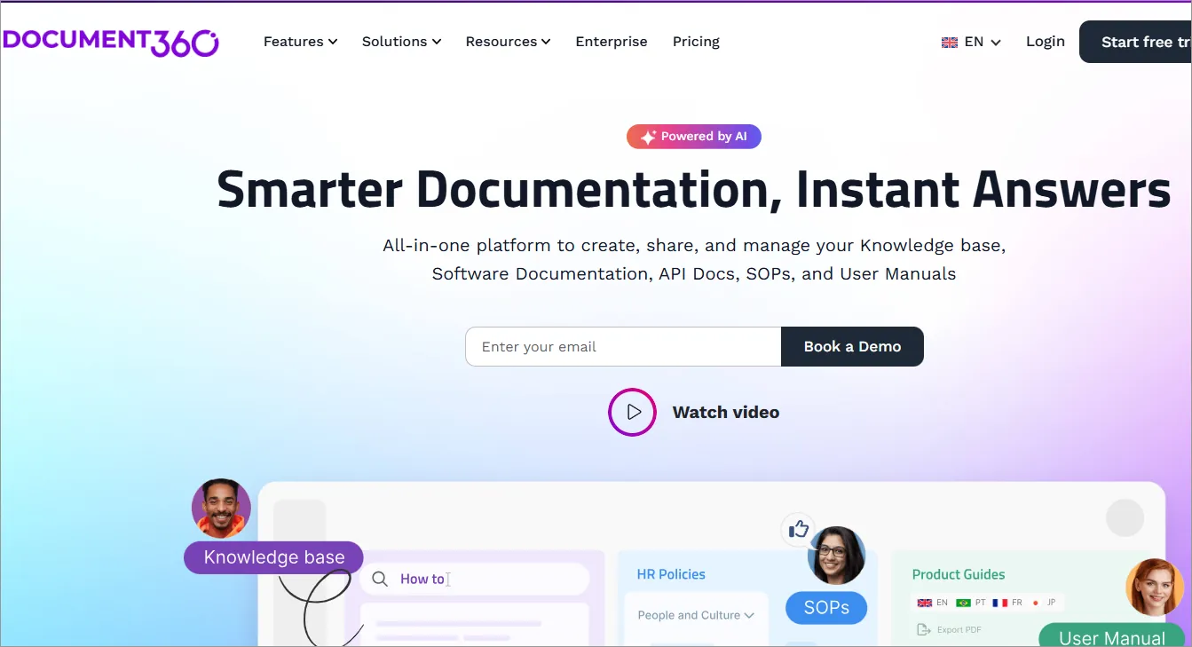 Document360's Knowledge Management Software