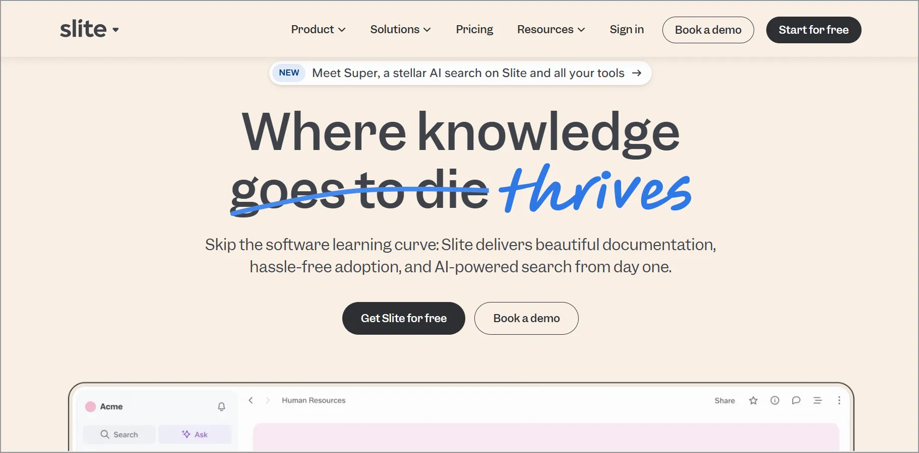 Slite Knowledge Management Tool