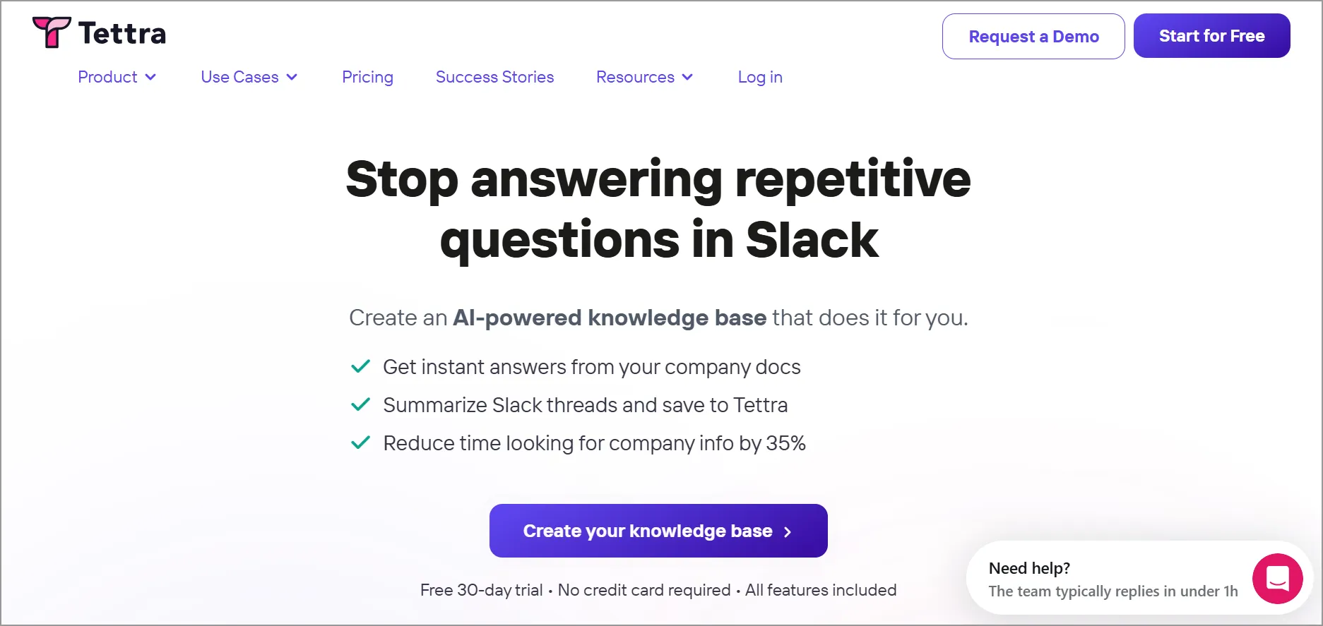 Tettra Knowledge Management Tool