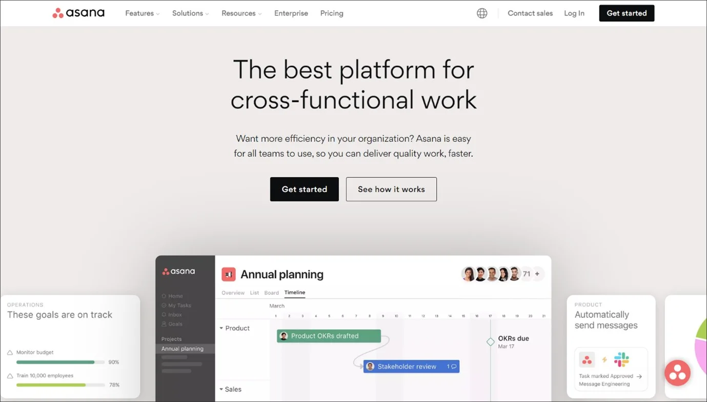 Asana for project management