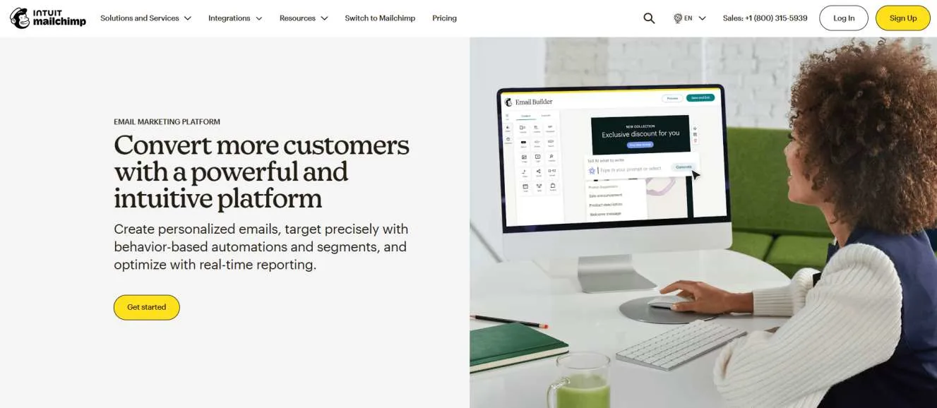 Free email marketing tool for startups – MailChimp campaign builder.