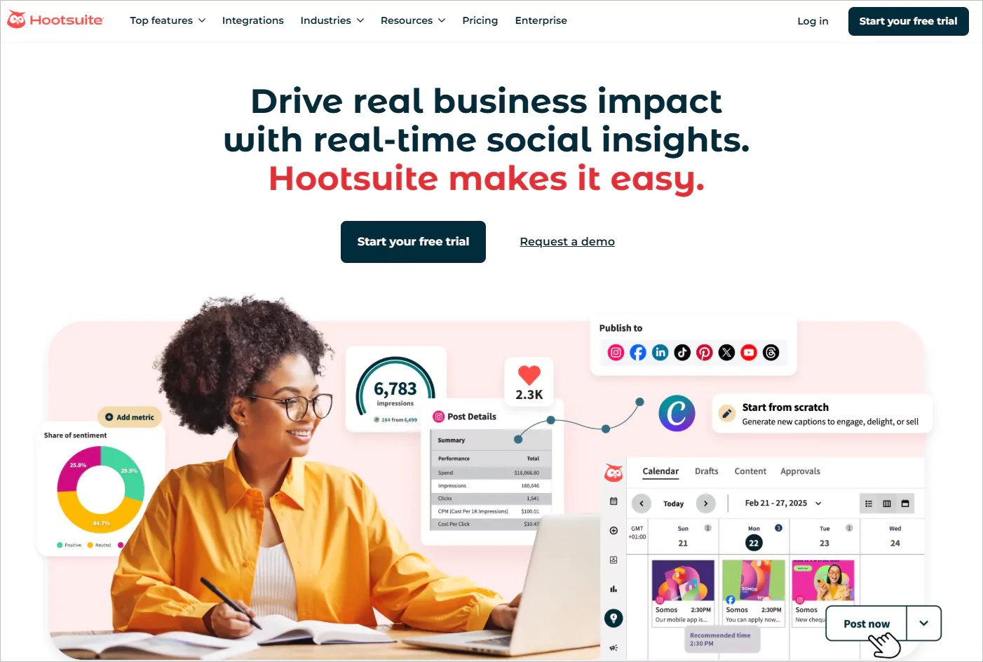 Hootsuite for social media management